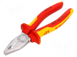 Pliers | insulated,universal | for bending, gripping and cutting