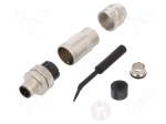 Connector: M12 | plug | PIN: 4 | male | straight | spring clamp | 6&divide;8mm