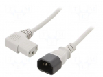 Cable | 3x1mm2 | IEC C13 female angled right,IEC C14 male | PVC | 5m