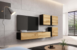 Cama living room cabinet set VIGO 23 black/wotan oak