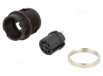Connector: circular | 678 | 32V | 5A | PIN: 8 | socket | female | soldering