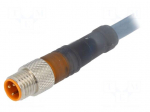Cable: for sensors/automation | M8 | PIN: 3 | straight | 20m | plug | male
