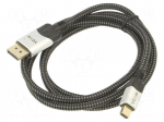 Cable | DisplayPort plug,mini DisplayPort plug | PVC | textile