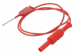 Test lead | 70VDC | 33VAC | 1A | banana plug 2mm,crocodile clip | red