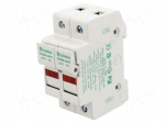 Fuse holder | 10.3x38mm | for DIN rail mounting | 30A | 600V | Poles: 2