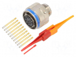 Connector: military | plug | female | PIN: 10 | straight | crimped | 7.5A