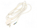 Cable | 3x1.5mm2 | CEE 7/7 (E/F) plug angled,wires | PVC | 3.5m | 16A