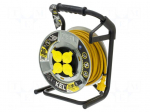 Extension lead | 3x2.5mm2 | 30m | rubber | yellow | Sockets no: 4 | 16A