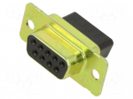 Connector: D-Sub | black | socket | female | Plating: gold flash | PIN: 9