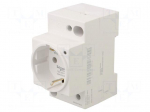 F-type socket (Schuko) | 250VAC | 16A | for DIN rail mounting