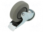 Transport wheel | &Oslash;: 100mm | W: 32mm | H: 128mm | torsional with lock