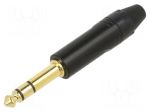 Connector: Jack 6,3mm | plug | male | stereo | ways: 3 | straight | black