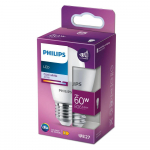 PHILIPS LED 60W P48 E27 Auksti balta 4000K matēta spuldze 8719514309722 929002979255