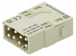 Connector: HDC | module | male | 16A | 400V | Han-Modular&reg; | PIN: 8