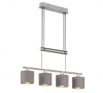 Trio Garda piekarama lampa 4xE14 brushed steel brushed steel 305400441 4017807391022