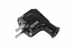 Pistikud ja pistikupesa plokid // Pistikud ja pistikupesad // Wtyczka kątowa z uziemieniem unischuko czarna WT-35-2