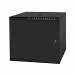 Stalflex Riiulikapp 19" 9U  450mm  Metallist uks  Must RC19-9U-450MB