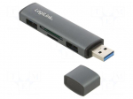Hub USB | USB A socket x2,USB A plug | USB 3.2 Gen 2 | PnP | grey