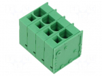 Connector: PCB terminal block | terminal | 66A | 600V | angled 90&deg;