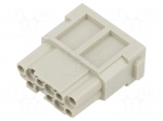 Connector: HDC | module | female | 10A | 250V | Han-Modular&reg; | PIN: 12