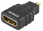 HDMI - micro HDMI adapter DELTACO 4K UHD 30Hz, black / HDMI-24-K / R00100027