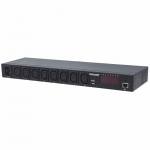 Intellinet 19" Intelligent 8-Port PDU, 19" Rackmountable C13 Intelligent Power Distribution Unit; Monitors Power, Temperature and Humidity