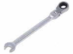 Wrench: combination spanner | rattle,with joint | 9mm