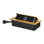 Uued tooted // Gniazda meblowe wpuszczane w blat z płaskim frezowanym rantem, ładowarką USB i przewodem 1,5m, 2x2P+Z, 2xUSB (typ A+C; 3,6A), złote