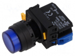 Switch: push-button | 22mm | Stabl.pos: 1 | NO | blue | LED | IP65 | YW
