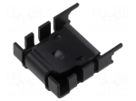 Heatsink: moulded | U | TO220 | black | L: 25mm | W: 8.5mm | H: 29.5mm | 18K/W