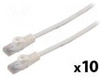 Patch cord | U/UTP | Cat: 6 | RJ45 plug,both sides | stranded | CCA | 3m