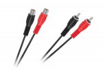 Koaksiaalv&otilde;rgud // HDMI, DVI, AUDIO &uuml;henduskaablid ja tarvikud // Kabel 2 x RCA wtyk - 2 x RCA gniazdo 3m