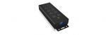 Routers Raidsonic  7-port Industrial hub IB-HUB1703-QC3 0.71 m, Black, USB Type-A