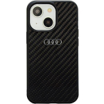 Back panel cover Audi  Audi Carbon Fiber iPhone 14 6.1" black/black hardcase AU-TPUPPCIP14-R8/D2-BK