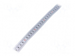Ruler | O | W: 11mm | silver | plastic | Length: 750mm | self-adhesive