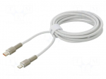 Cable | High Speed,USB 2.0 | Apple Lightning plug,USB C plug | 2m