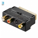 Riff Video Adapter SCART to 3 RCA + S-Video with ON/OFF switch Black