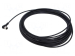 Cable: for sensors/automation | M12 | PIN: 4 | angled | 10m | plug | 4A
