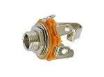 6.35mm FEMALE JACK CONNECTOR - OPEN CIRCUIT CHASSIS - STEREO