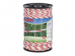 Fencing rope Profi 200 m, &Oslash; 6 mm, white/red, 6x0,30 TriC