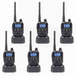 Kit of 6 portable radio stations PNI PMR R45 PRO 446MHz, 0.5W, 99 programmable channels, 16 PMR and 38 CTCSS and 104 DCS tones, 5-level Squelch, VOX, TOT, BCL, Scan, Roger Beep