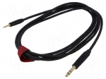 Cable | Jack 3.5mm plug,Jack 6,3mm plug | 3m | black | &Oslash;cable: 6mm