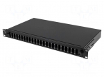 Fiber patch panel | black | Number of ports: 24 | 19" | rack 19"