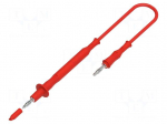 Test lead | 60VDC | 30VAC | 12A | probe tip,banana plug 4mm | Len: 1m