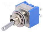 Switch: toggle | Pos: 2 | DPDT | ON-(ON) | 6A/125VAC | -10&divide;55&deg;C | 1kV