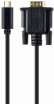 Cable Gembird USB Type-C Male - VGA Female 2m Black