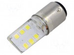 LED lamp | white | BA15D | 230VAC