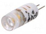 LED lamp | warm white | G4 | 12VDC | 12VAC | 90lm | 1.2W | 300&deg; | 2700K