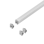 T&ouml;&ouml;riistad ja m&otilde;&otilde;teseadmed // Uued tooted t&ouml;&ouml;riistade, tarvikute kategoorias // Zestaw: profil aluminiowy do taśm LED, 2000 x 7,8 x 9 mm, natynkowy, srebrny, klosz mleczny, 4 zaślepki
