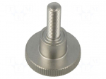 Knob | &Oslash;: 20mm | Ext.thread: M5 | 16mm | H: 11.5mm | knurled